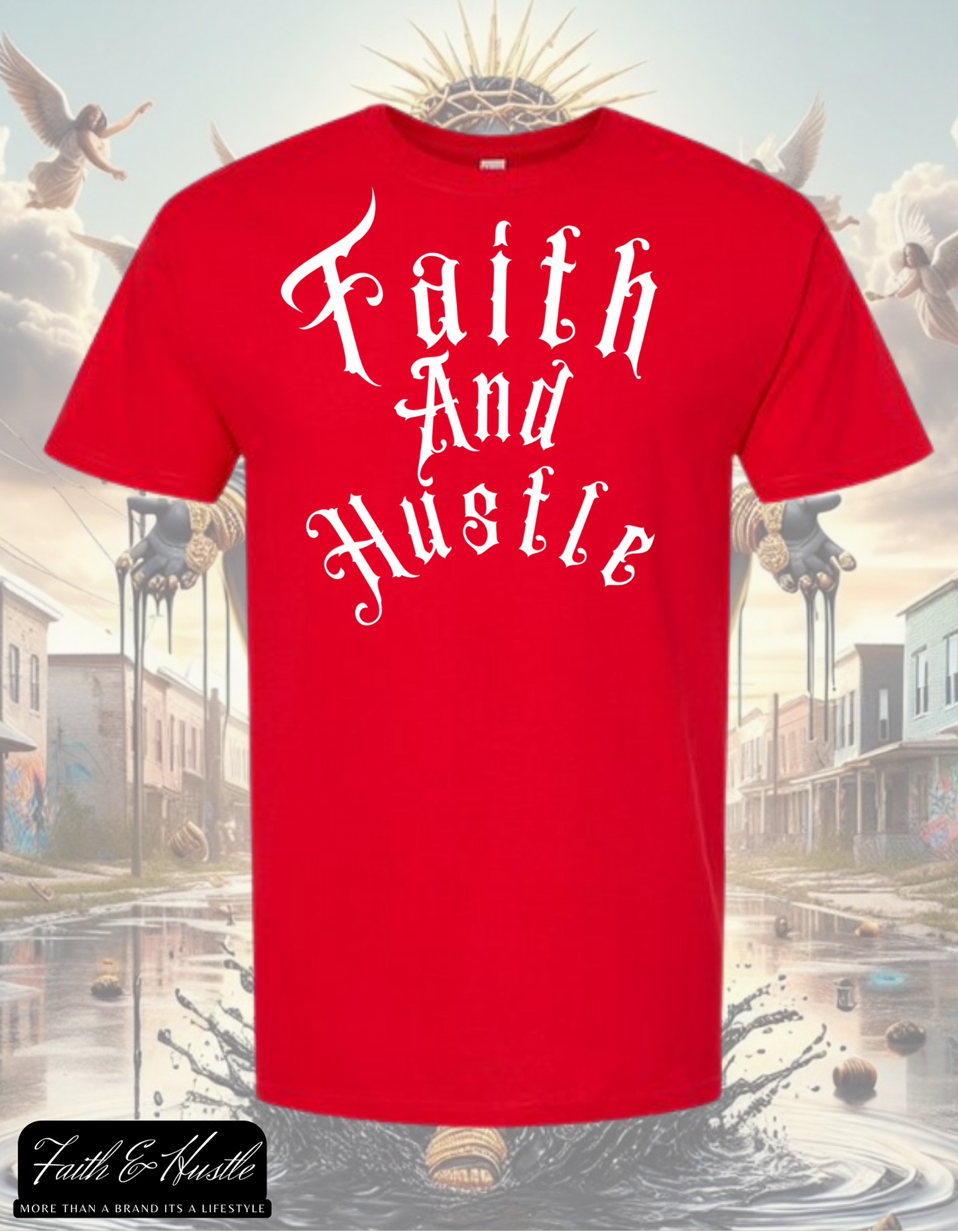 Faith & Hustle Logo Tee